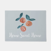 Zuhause Sweet Zuhause Peaches Grau Floor Mat Fußmatte (Vorderseite)