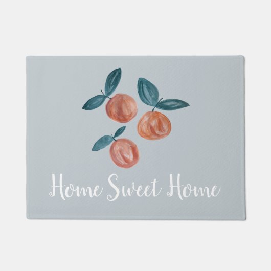 Zuhause Sweet Zuhause Peaches Grau Floor Mat Fußmatte (Vorderseite)