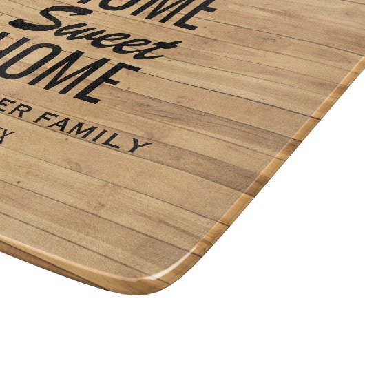 Zuhause Sweet Zuhause Personalisiert Cutting Board Schneidebrett (Ecke)