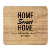 Zuhause Sweet Zuhause Personalisiert Cutting Board Schneidebrett (Vorderseite)