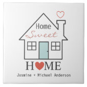 Zuhause Sweet Zuhause personalisiert Fliese (Vorderseite)