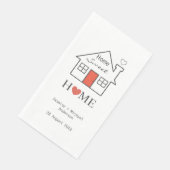 Zuhause Sweet Zuhause Personalisiert House Serviette (Ecke)