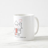 Zuhause Sweet Zuhause Personalisiert Kaffeetasse (VorderseiteRechts)