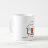 Zuhause Sweet Zuhause Personalisiert Kaffeetasse (Vorderseite Links)