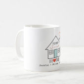 Zuhause Sweet Zuhause personalisiert Kaffeetasse (Vorderseite Links)