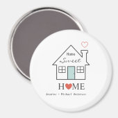 Zuhause Sweet Zuhause personalisiert Magnet (Vorderseite/Rückseite)