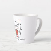 Zuhause Sweet Zuhause Personalisiert Milchtasse (Rechte Ecke)