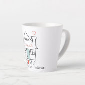 Zuhause Sweet Zuhause personalisiert Milchtasse (Rechte Ecke)