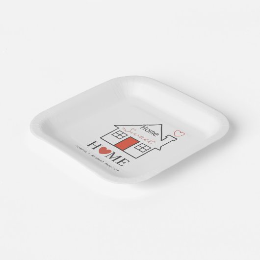 Zuhause Sweet Zuhause Personalisiert Paper Teller (Gewinkelt)