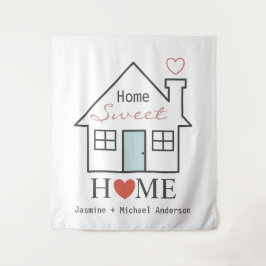 Zuhause Sweet Zuhause personalisiert Wandteppich