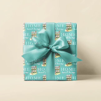 Zuhause Sweet Zuhause Personalisiert Wrapping Pape Geschenkpapier Set