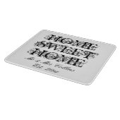 Zuhause Sweet Zuhause personalisierte Glasschneidp Schneidebrett (Ecke)