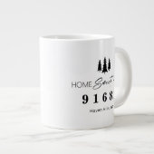 Zuhause Sweet Zuhause Personalisierter Zip-Code Jumbo-Tasse (Vorderseite Rechts)