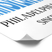 Zuhause Sweet Zuhause Philadelphia PA Blue Staaten Poster (Ecke)