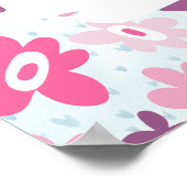 Zuhause Sweet Zuhause Pink Blume Niedlich Whimsica Poster (Ecke)