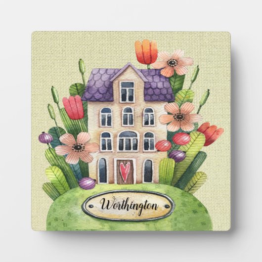 Zuhause Sweet Zuhause Plaque Fotoplatte (Vorderseite)