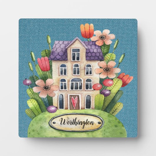 Zuhause Sweet Zuhause Plaque Fotoplatte (Vorderseite)