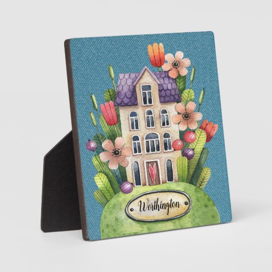 Zuhause Sweet Zuhause Plaque Fotoplatte (Vorderseite)