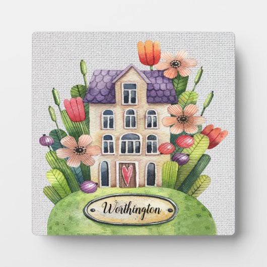 Zuhause Sweet Zuhause Plaque Fotoplatte (Vorderseite)