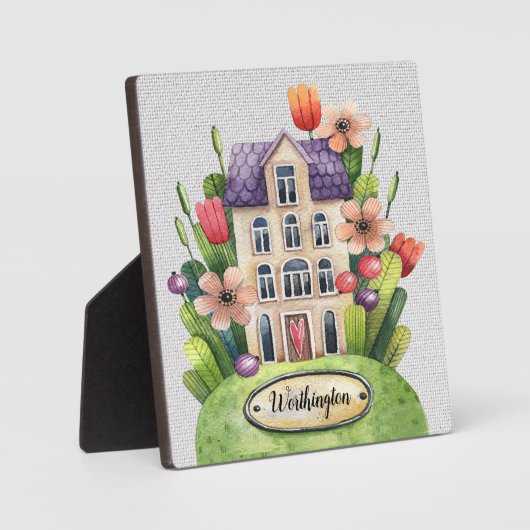 Zuhause Sweet Zuhause Plaque Fotoplatte (Vorderseite)