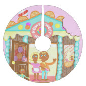 Zuhause Sweet Zuhause Polyester Weihnachtsbaumdecke (Vorderseite)