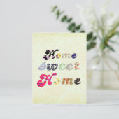 Zuhause Sweet Zuhause Postkarte (Stehend Vorderseite)