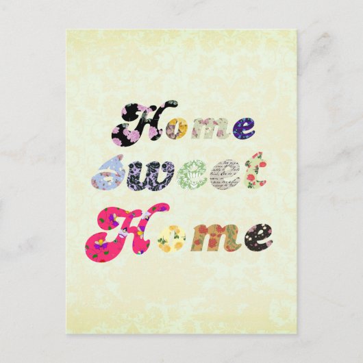 Zuhause Sweet Zuhause Postkarte (Vorderseite)