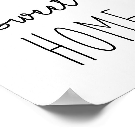 Zuhause Sweet Zuhause Print Poster (Ecke)