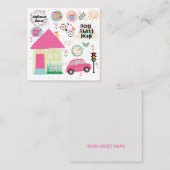 Zuhause SWEET ZUHAUSE Quadratische Visitenkarte (Vorne/Hinten)