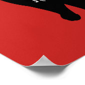 Zuhause Sweet Zuhause quote Black cat feline kitty Poster (Ecke)