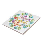 Zuhause Sweet Zuhause Quote Farbige Blume Grenze Fliese (Seite)