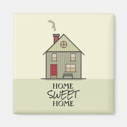 Zuhause Sweet Zuhause Quote Niedlich House Magnet (Vorne)