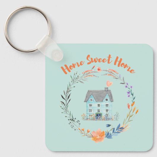 Zuhause Sweet Zuhause Real Anwesen Chic Moderner H Schlüsselanhänger (Vorderseite)