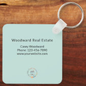 Zuhause Sweet Zuhause Real Anwesen Chic Moderner H Schlüsselanhänger (Rückseite)