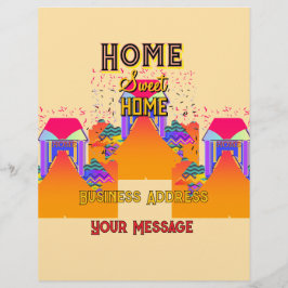 Zuhause Sweet Zuhause Real Anwesen Flyer personali Briefbogen