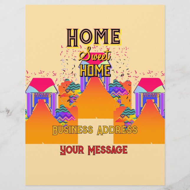 Zuhause Sweet Zuhause Real Anwesen Flyer personali Briefbogen (Vorderseite)