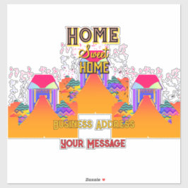 Zuhause Sweet Zuhause Real Anwesen personalisieren Aufkleber