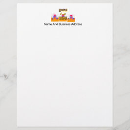 Zuhause Sweet Zuhause Real Anwesen personalisieren Briefbogen