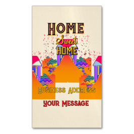 Zuhause Sweet Zuhause Real Anwesen personalisieren Magnetische Visitenkarte
