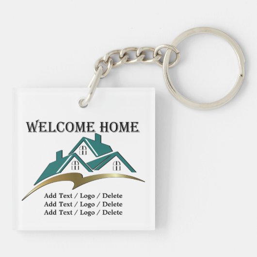 Zuhause Sweet Zuhause Real Anwesen - Siehe Back Sc Schlüsselanhänger (Rückseite)