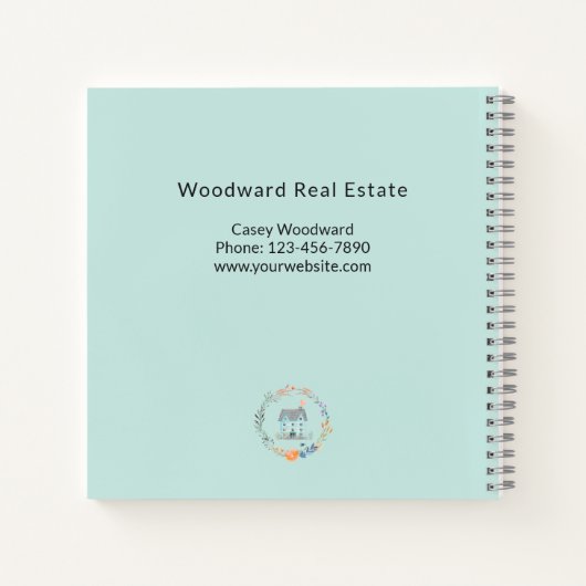 Zuhause Sweet Zuhause Realtor Personalisierte Werb Notizblock (Rückseite)