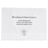 Zuhause Sweet Zuhause Realtor Werbebudget Custom Große Geschenktüte (Rückseite)