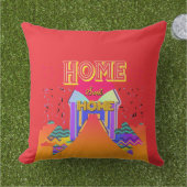 Zuhause Sweet Zuhause Red Kissen (Gras)