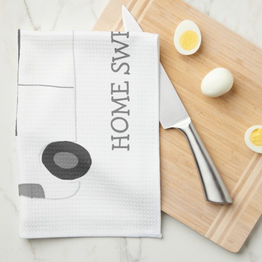 ZUHAUSE SWEET ZUHAUSE Retro Camper Motorhome RV B& Geschirrtuch (Viertel Falte)