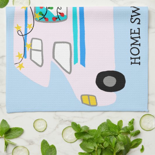 ZUHAUSE SWEET ZUHAUSE Retro Camper Motorhome RV Xm Geschirrtuch (Gefaltet)