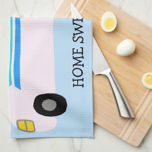 ZUHAUSE SWEET ZUHAUSE Retro Camper Motorhome RV Xm Geschirrtuch (Viertel Falte)