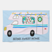 ZUHAUSE SWEET ZUHAUSE Retro Camper Motorhome RV Xm Geschirrtuch (Horizontal)
