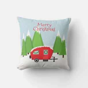 Zuhause Sweet Zuhause Retro Camper Weihnachten Kissen