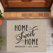 Zuhause Sweet Zuhause Rustic Burlap Country Family Fußmatte