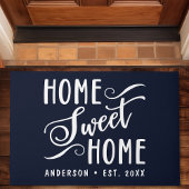 Zuhause Sweet Zuhause Rustic Modern Navy Family Fußmatte
